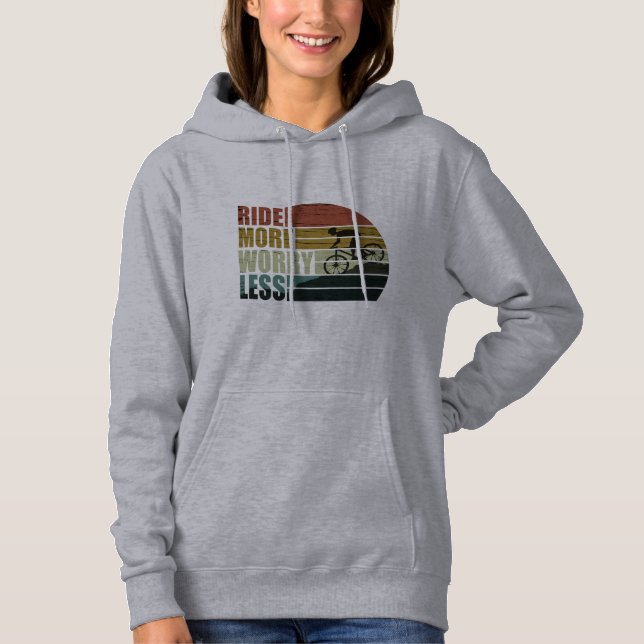 Motivational cycling quotes hoodie (Front)