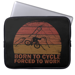 Motivational cycling quotes laptop sleeve