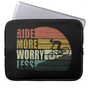 Motivational cycling quotes laptop sleeve
