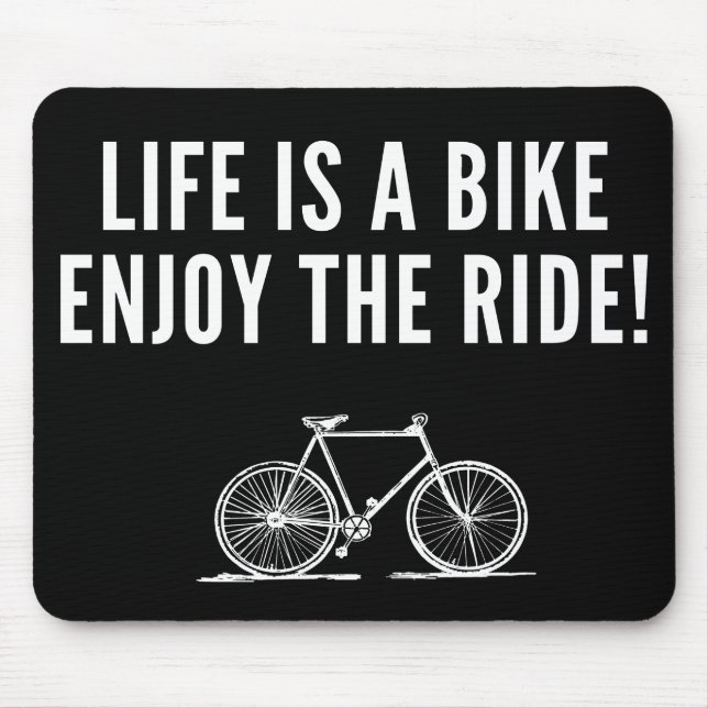 Motivational cycling quotes mouse pad (Front)