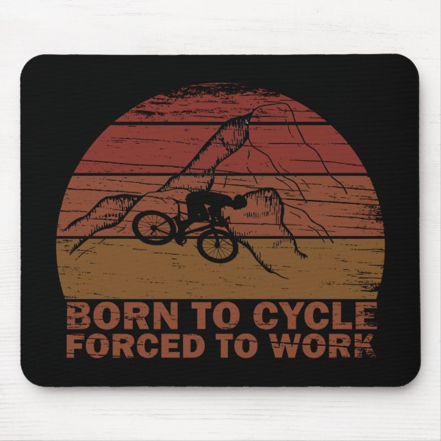 Motivational cycling quotes mouse pad (Front)