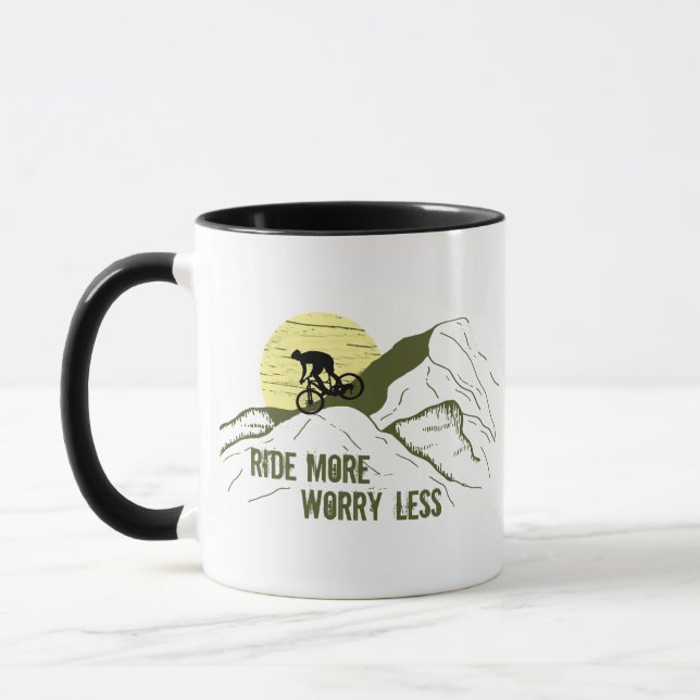 Motivational cycling quotes mug (Left)