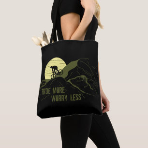 Motivational cycling quotes tote bag