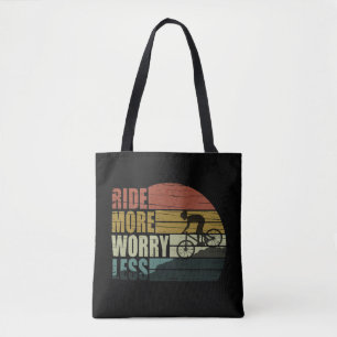 Motivational cycling quotes tote bag