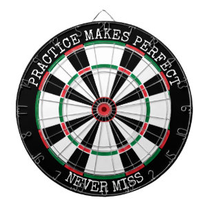 Motivational Dartboard Wall Art Practice Quote