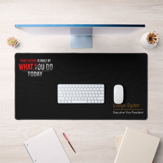 motivational desk mat - Custom Name & Job Title  (Office 1)
