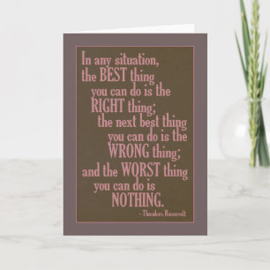 Motivational “Do Something” Quote greeting card