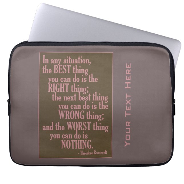 Motivational “Do Something” Quote laptop sleeves (Front)