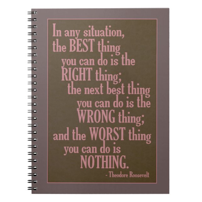 Motivational “Do Something” Quote notebook (Front)