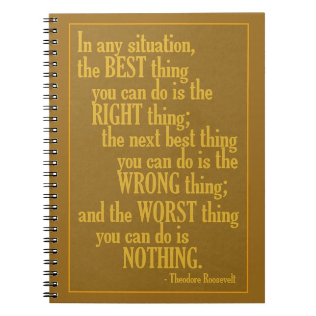 Motivational “Do Something” Quote notebook (Front)