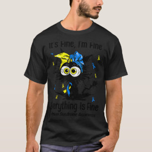 Motivational down syndrome awareness cat t21 T-Shirt