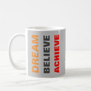 Motivational Dream Believe Achieve Football Coffee Mug