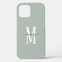Motivational Dream Big Monogram Initial Sage