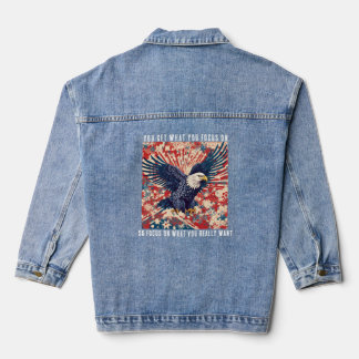 Motivational Eagle  Denim Jacket