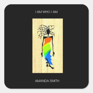 motivational, Elegant and Stylish Woman Square Sticker
