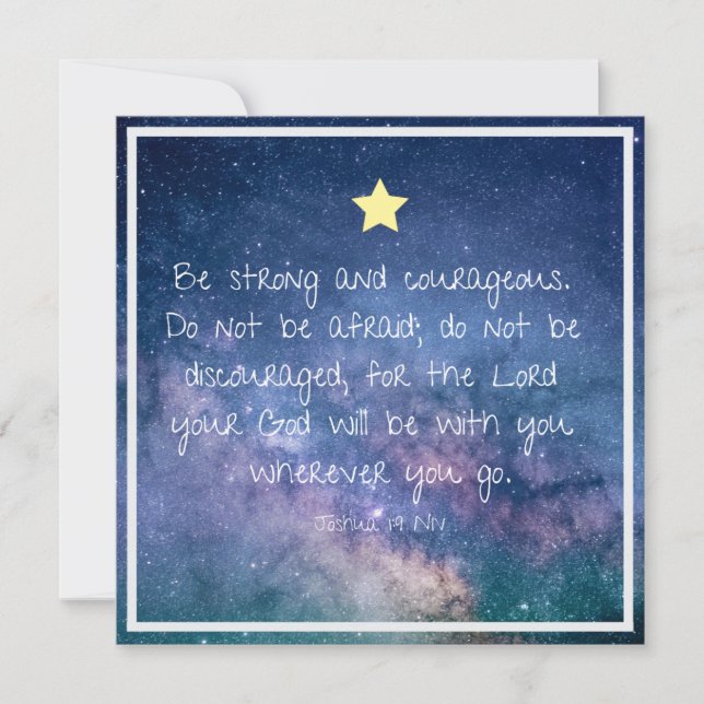 Motivational Encouraging Scripture Bible Quote Card (Front)