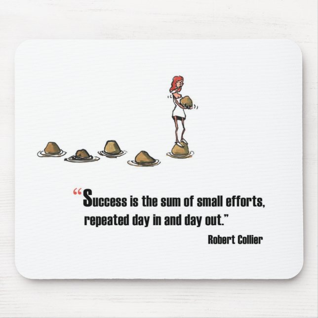 Motivational exam quote by Robert Collier Mouse Pad (Front)