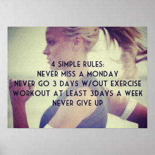 Motivational Female Fitness Gym Poster