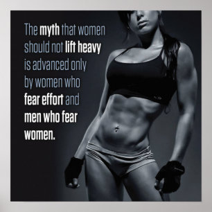 Motivational Female Fitness Gym Poster
