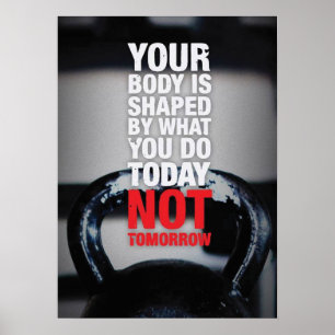 Motivational Female Fitness Gym Poster