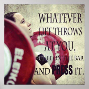 Motivational Female Fitness Gym Poster