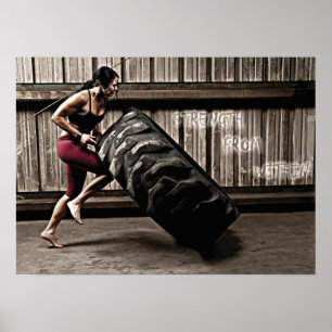 Motivational Female Fitness Gym Poster