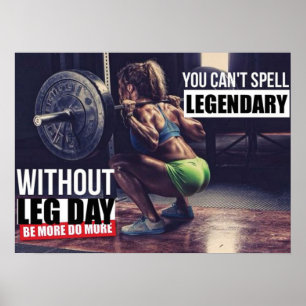 Motivational Female Fitness Gym Poster