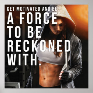 Motivational Female Fitness Gym Poster