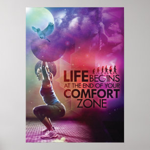 Motivational Female Fitness Gym Poster
