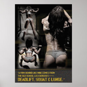 Motivational Female Fitness Gym Poster