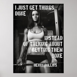 Motivational Female Fitness Gym Poster
