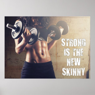Motivational Female Fitness Gym Poster