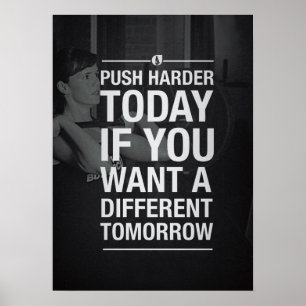 Motivational Female Fitness Gym Poster