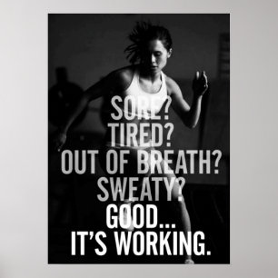 Motivational Female Fitness Gym Poster