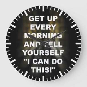 Motivational Fitness Gym Large Clock