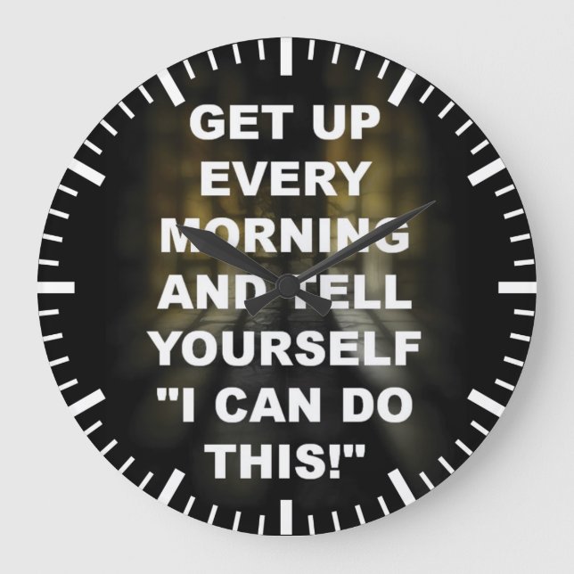 Motivational Fitness Gym Large Clock (Front)