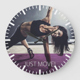 Motivational Fitness Gym Large Clock