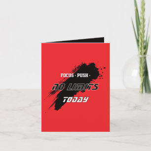 Motivational Fitness Red Birthday Card