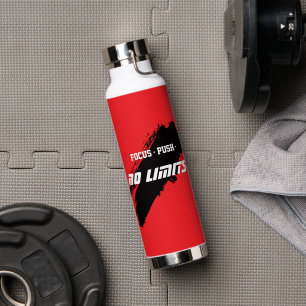 Motivational Fitness Red Water Bottle