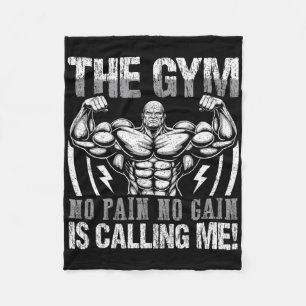 Motivational Fitness Workout Bodybuilding Weightli Fleece Blanket