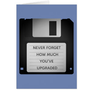 Motivational Floppy Disc Upgrade Quote