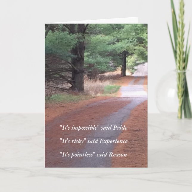 Motivational Forest Path Card (Front)