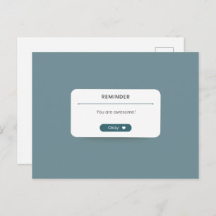 Motivational Friendship Social Media Notification  Postcard