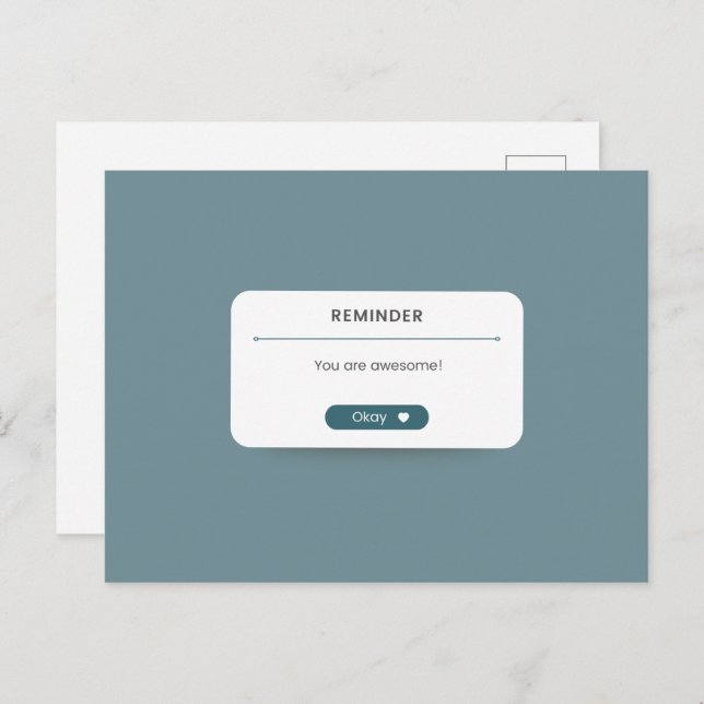 Motivational Friendship Social Media Notification  Postcard (Front/Back)