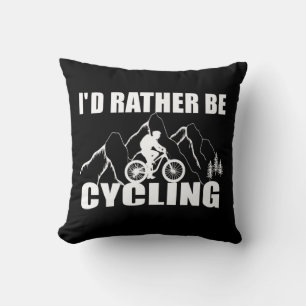 Motivational funny cycling quote cushion