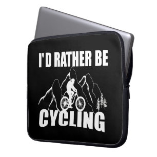Motivational funny cycling quote laptop sleeve