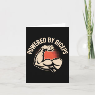 Motivational Funny Gym Humor Biceps Gains Powered Card