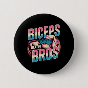 Motivational Funny Gym Humour Biceps Gains Biceps  6 Cm Round Badge