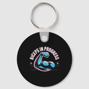 Motivational Funny Gym Humour Biceps Gains Biceps Key Ring