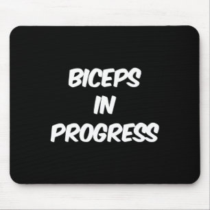 Motivational Funny Gym Humour Biceps Gains Biceps Mouse Pad